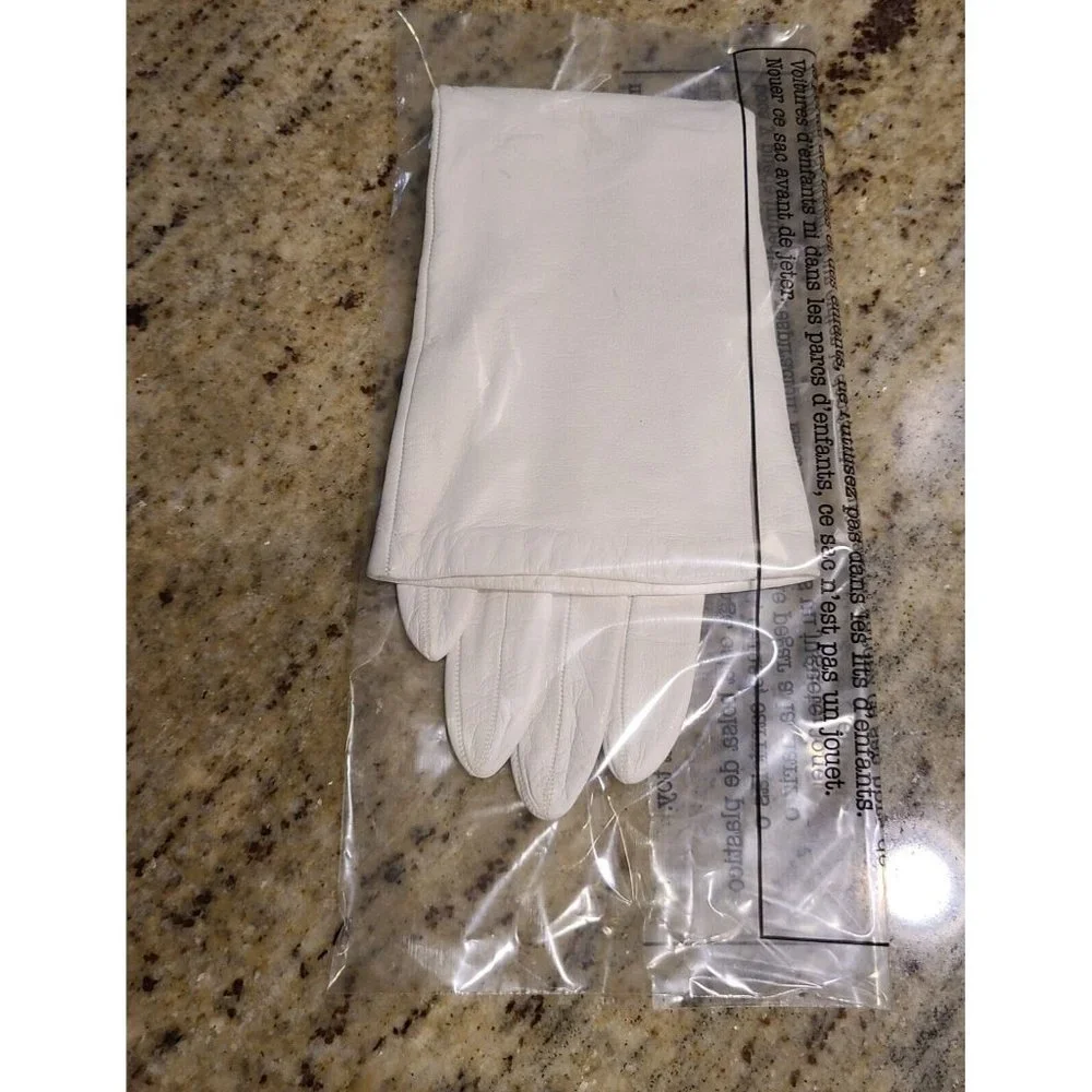 Single **Left Hand Only ** White Leather Silk Lined 13